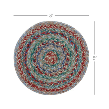 Multi Jute Trivet 8 inch Diameter Set of 3 - The Fox Decor